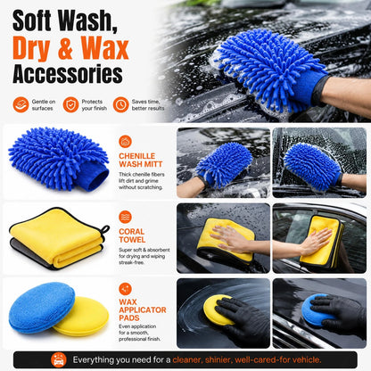 Kavon Products 18-Piece Car Detailing Kit – Complete Interior Detailing...