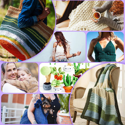 Aeelike Crochet Kit for Beginners Adults, Complete Set, Purple