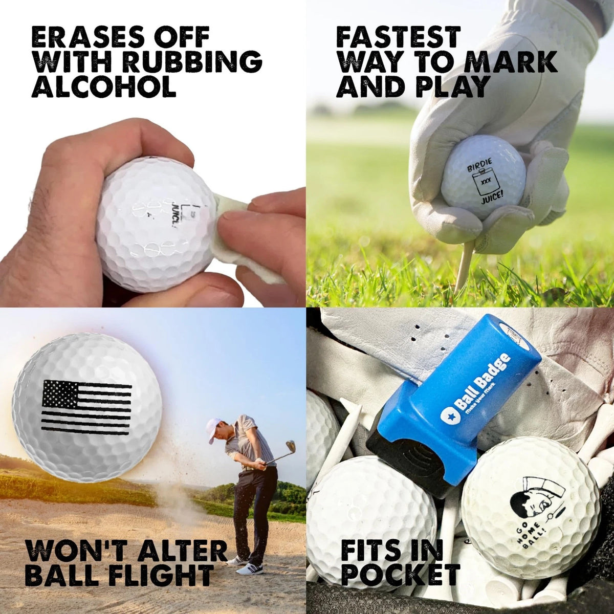 Ball Badge Golf Stamp, Self-Inking Marker Eat Sleep Repeat