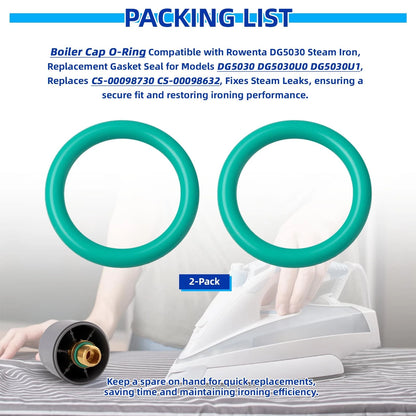 Boiler Cap O-Ring Compatible with Rowenta DG5030 Steam Gasket Seal green