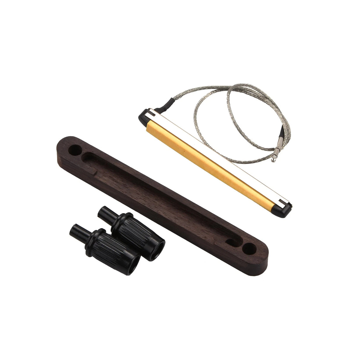 Replacement Bridge with Pickup for 6 String Acoustic Bass Saddle Transducer