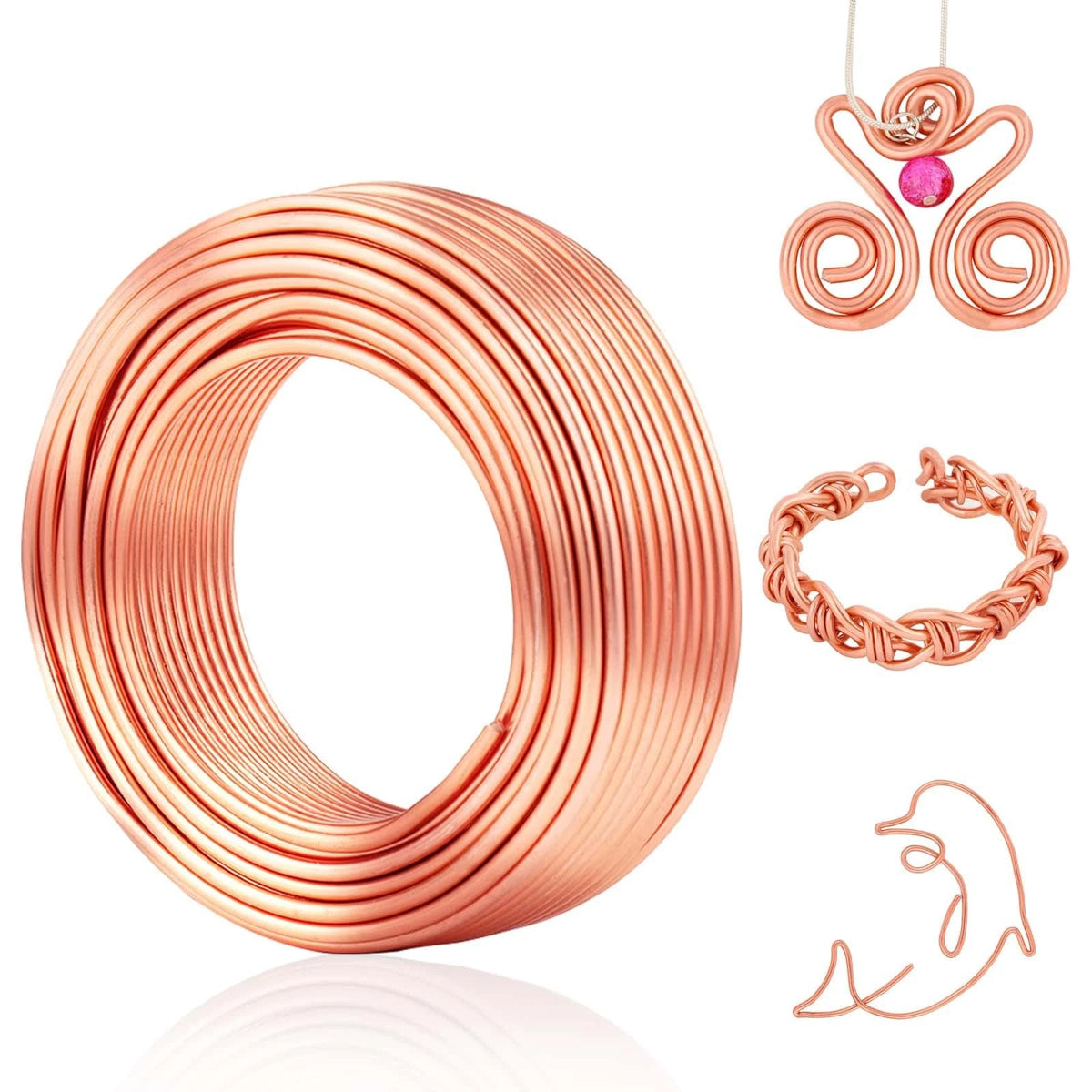 Aluminum Wire, Anezus 9 Gauge Craft Bendable Armature 9 (3 mm), Copper
