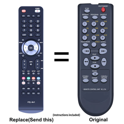 Replacement Remote Control For Denon CD Recorder RC-276 CDR-1000 CDR-1000-N