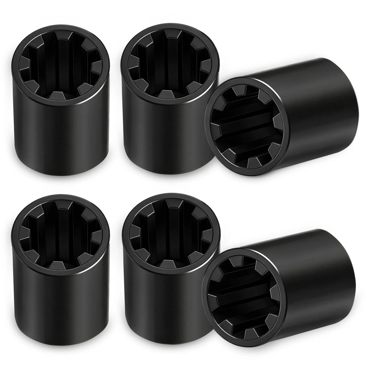 6 Pack Screw Drive Coupler Part, Garage Door Opener Sprocket Coupler, Black