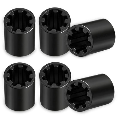 6 Pack Screw Drive Coupler Part, Garage Door Opener Sprocket Coupler, Black