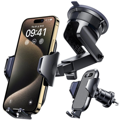 [True Military-Grade] Car Phone Holder VANMASS 4-7 inches, Ink Black