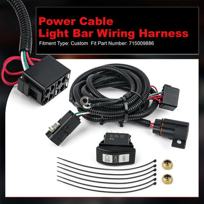 Smart LED Light Switch Wiring Harness For Can-Am Defender HD11 Replace 715009886