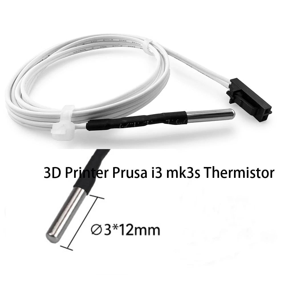 2Pcs Prusa MK3s+ Thermistor, 3D Printer NTC 100K 3950 MK3 Thermistor,...
