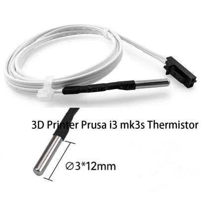 2Pcs Prusa MK3s+ Thermistor, 3D Printer NTC 100K 3950 MK3 Thermistor,...