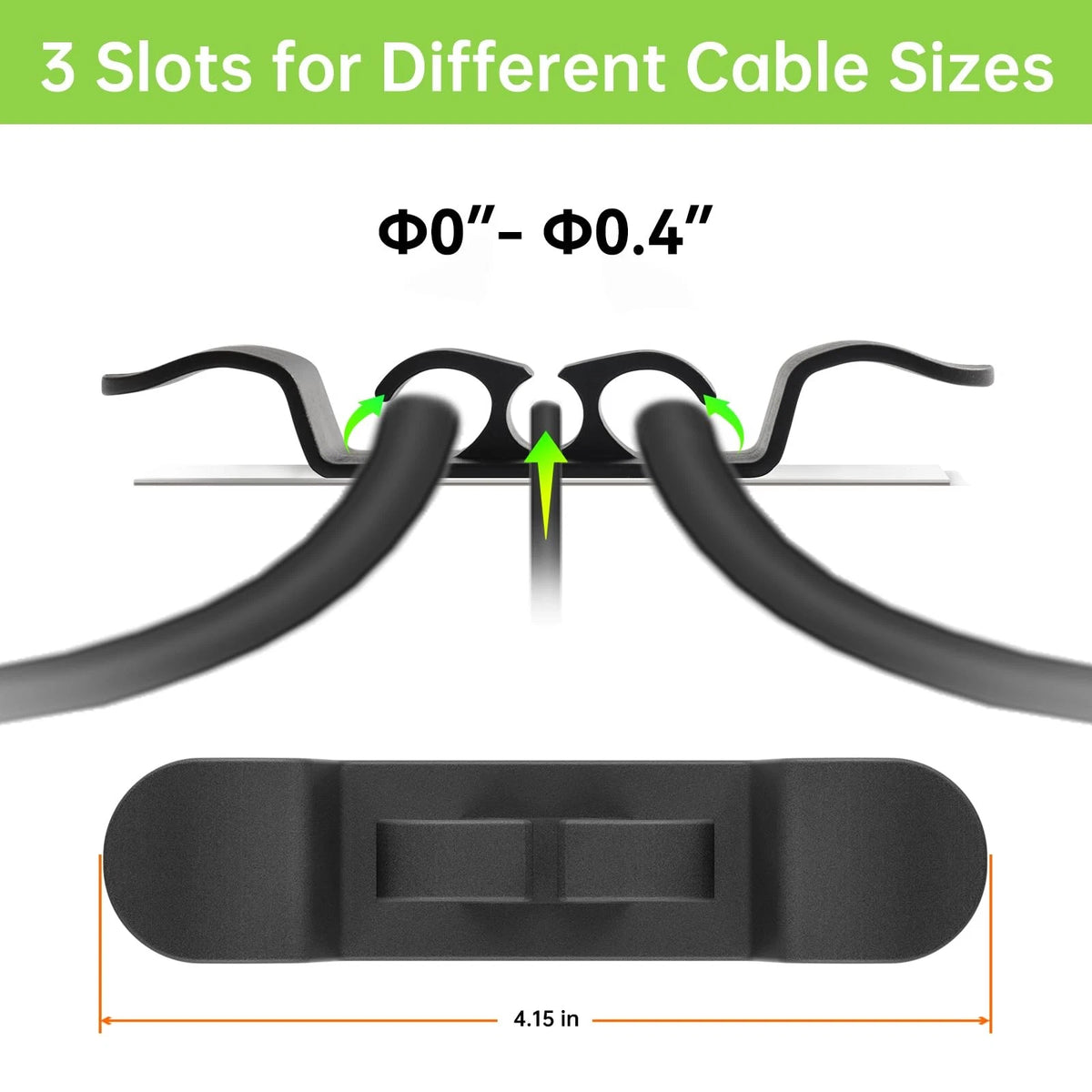 6PCS Cord Organizer for Appliances, Small Standard, 3 Black + 3 White