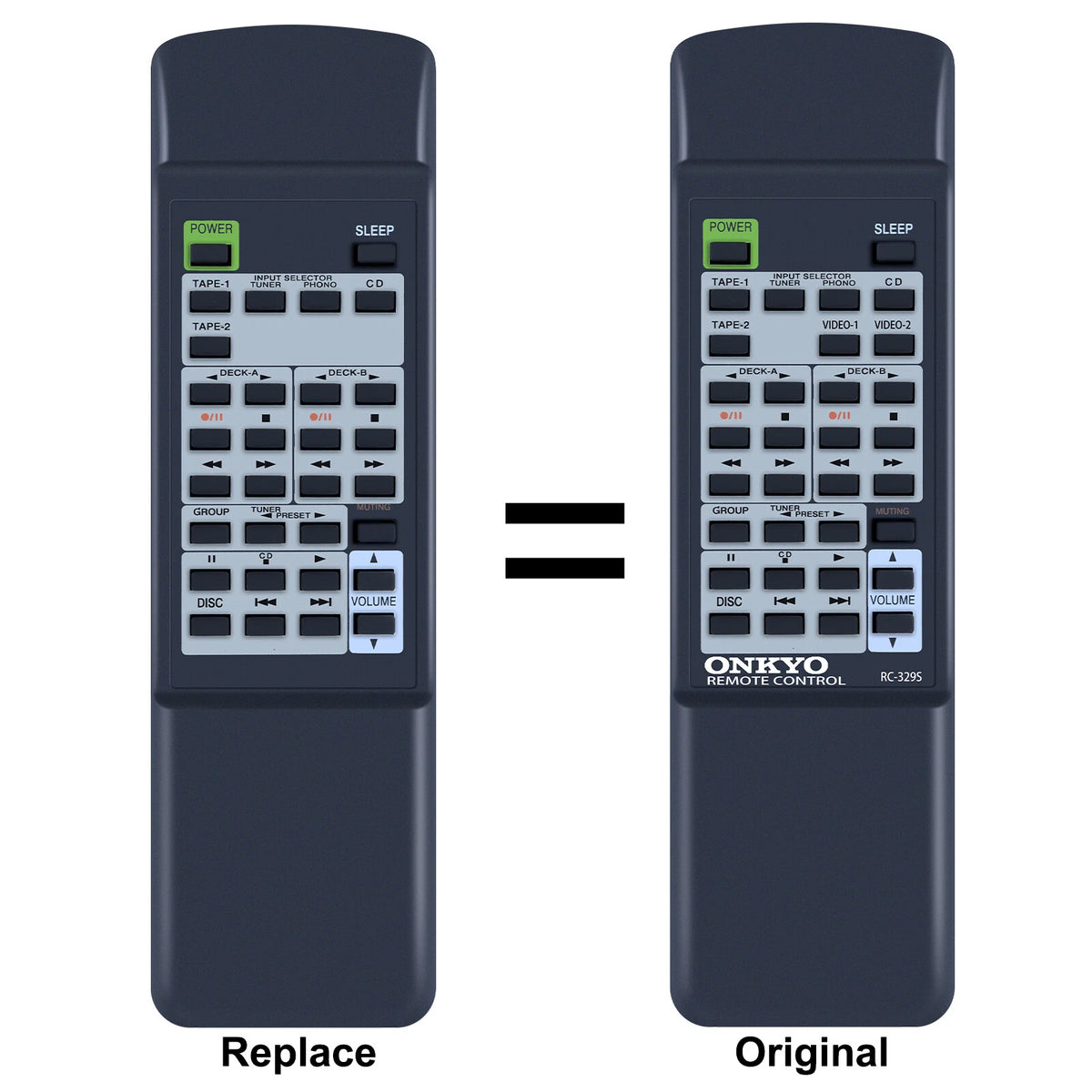 RC-329S Remote Control For Onkyo Stereo Receiver TX-8511 A9310