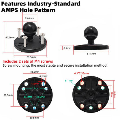 FPN Screw-Mounted Phone Mount Holder with Vibration Dampener [Camera Black