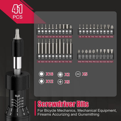 ALAIAL Torque Screwdriver Set 10-70 in-lb, Adjustable Inlb, Red