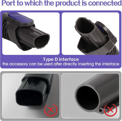 Vacuum Crevice Tool Brush 9.44 x 5.90 x 2.55 inch, 2-in-1 brush + Slit