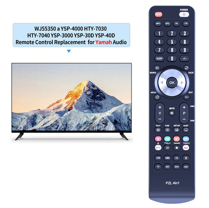 WJ55350 Replace Remote Control For Yamaha HTY-7040, HTY7040, YS-4000, YSP-1100