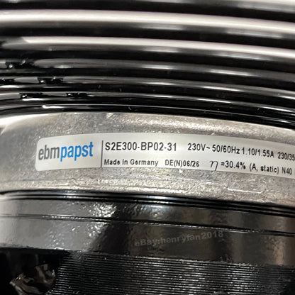 S2E300-BP02-31 ebmpapst AC Axial Fan For Converter Cabinet Ventilation Cooling