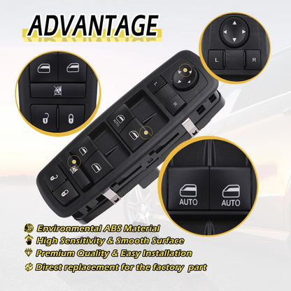 Vurkcy Power Window Switch Master Door Lock Control Fit for 2009-2010 Dodge...