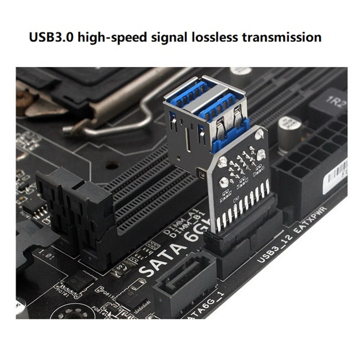 Motherboard USB3.0 19PIN / 20PIN Connector To 2 Port USB 3.0 Female Adapter