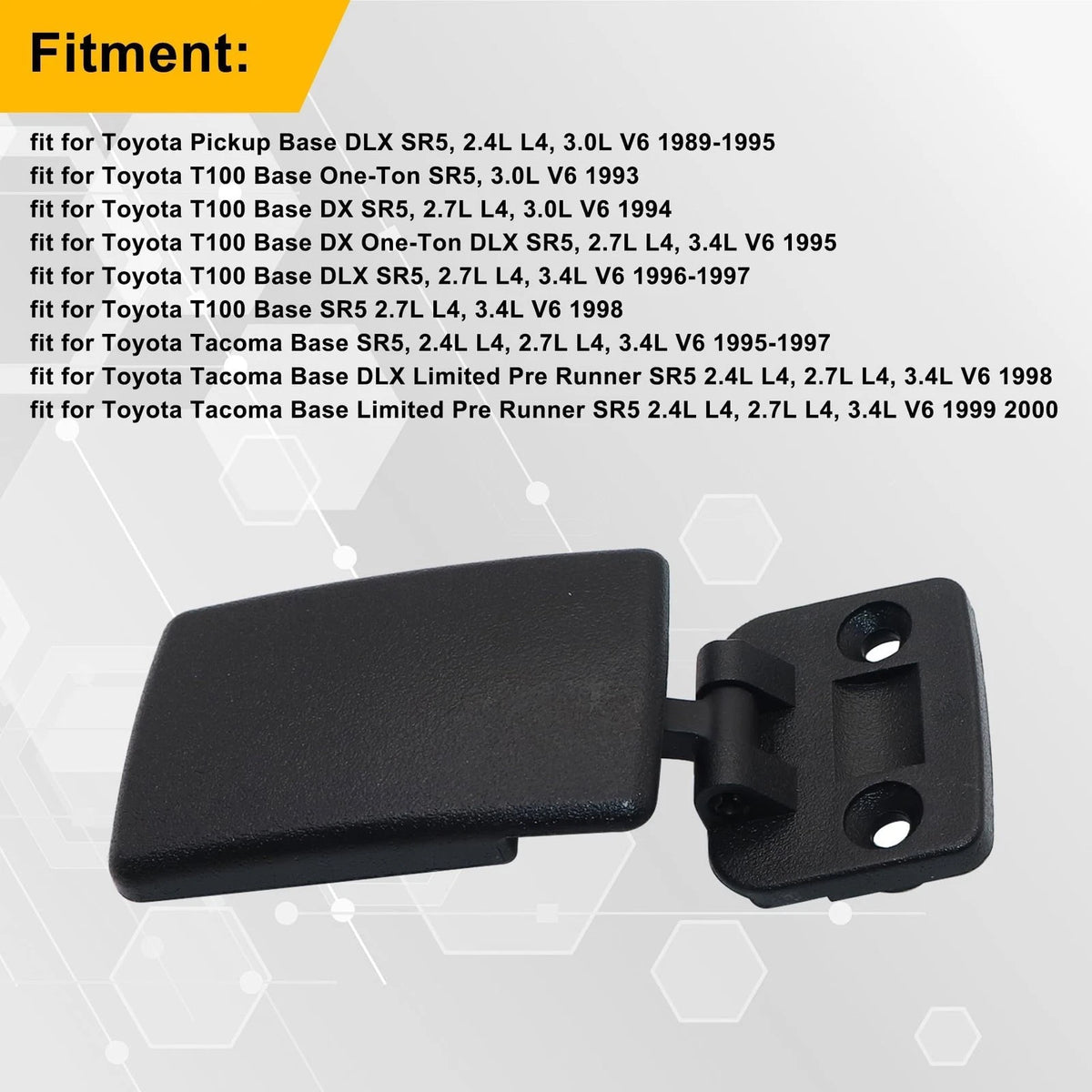 GXARTS Rear Sliding Window Lock Latch Replace 69370-35010 Compatible Black