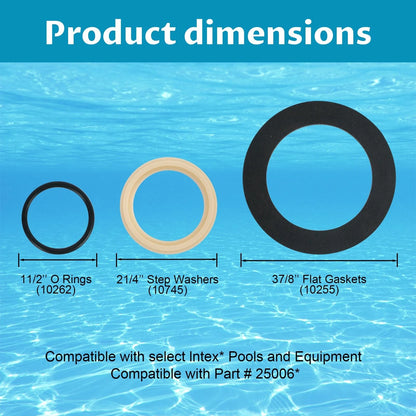 AQDD 25076RP Pool Plunger Valve Gasket Kit for intex 10747 Valve...