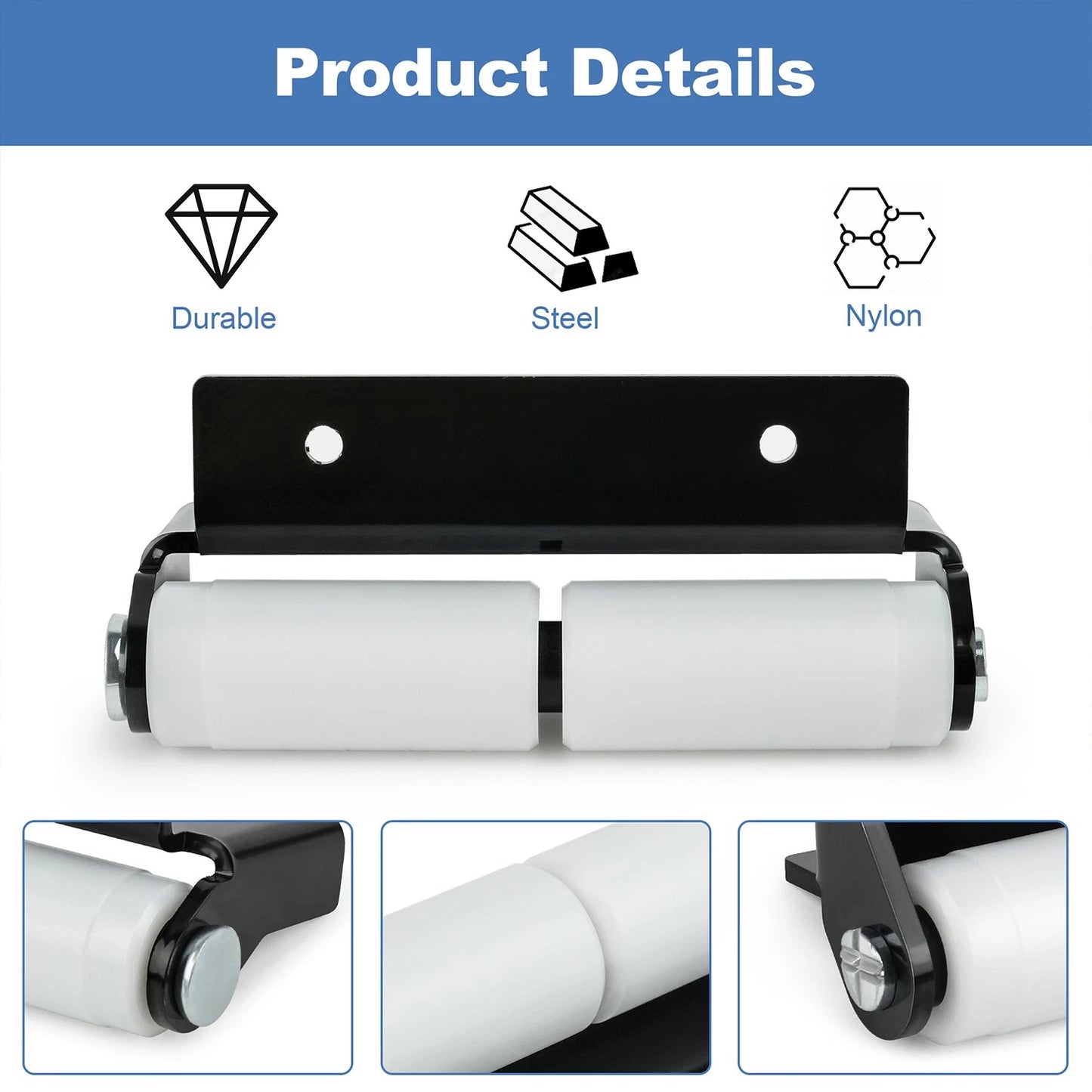 For RV 1/2" Wear Bar Slide-Out Base Roller Assembly 854304
