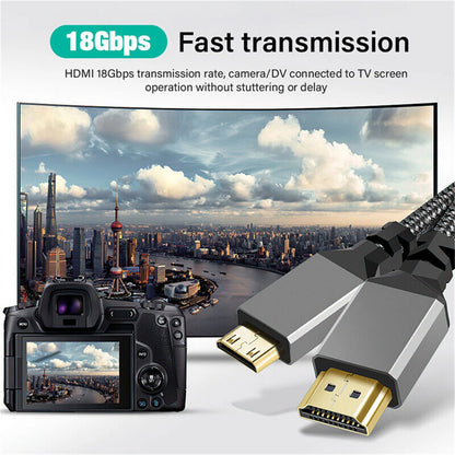 MINI HDMI To HDMI Convertsion Cable Line 4K/60Hz 1080p For HDTV Tablet Camera