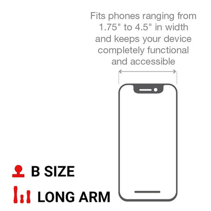 RAM MOUNTS X-Grip Large Windshield Phone Mount – Twist-Lock Long Arm, Black