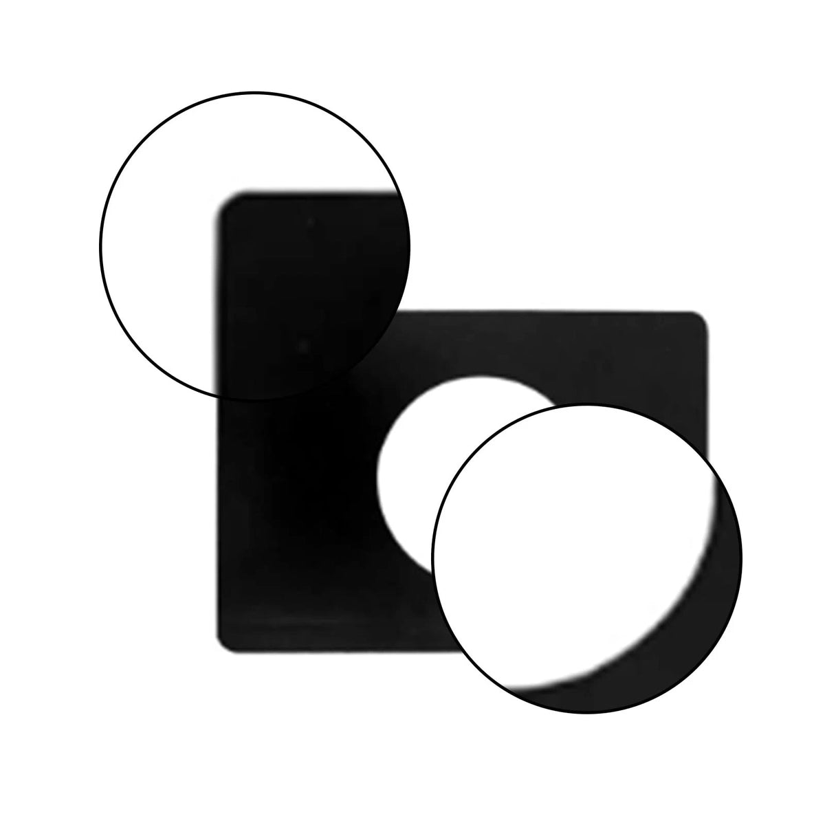6 PCS Door Knob Plate, Matte Black Lock Repair Backplate
