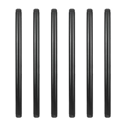 GeilSpace 6 Pack 1/2" × 16" Pre-Cut Black Metal Pipe, × 16",