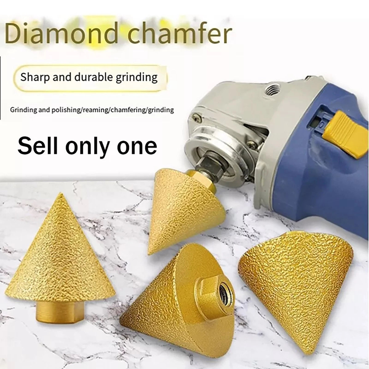 M14 57° Diamond Chamfer Bits Kit Milling Tile Cutter Marble Concrete Hole
