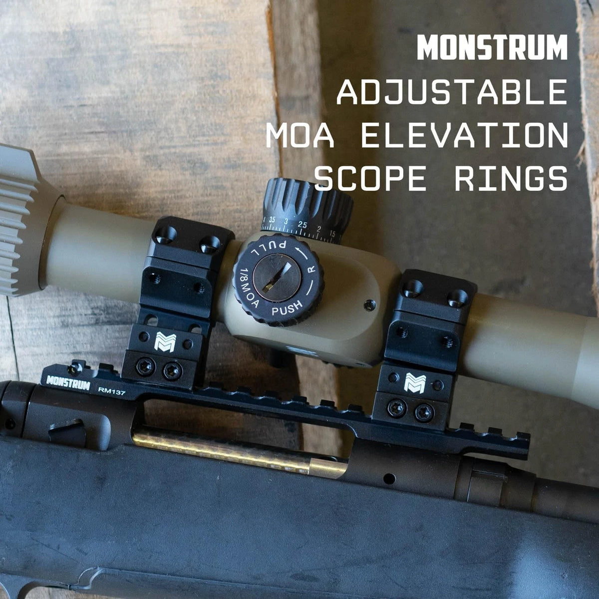 Monstrum Adjustable Height, MOA, Picatinny Scope Rings | 30 mm...