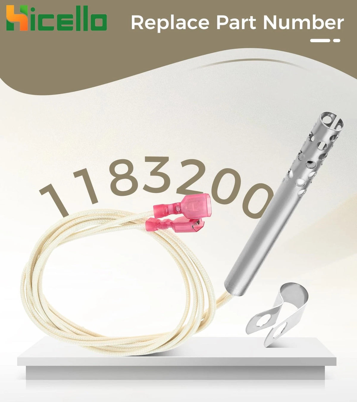 Hicello 1183200 Ignitor Hot Surface, Commercial Oven Igniter