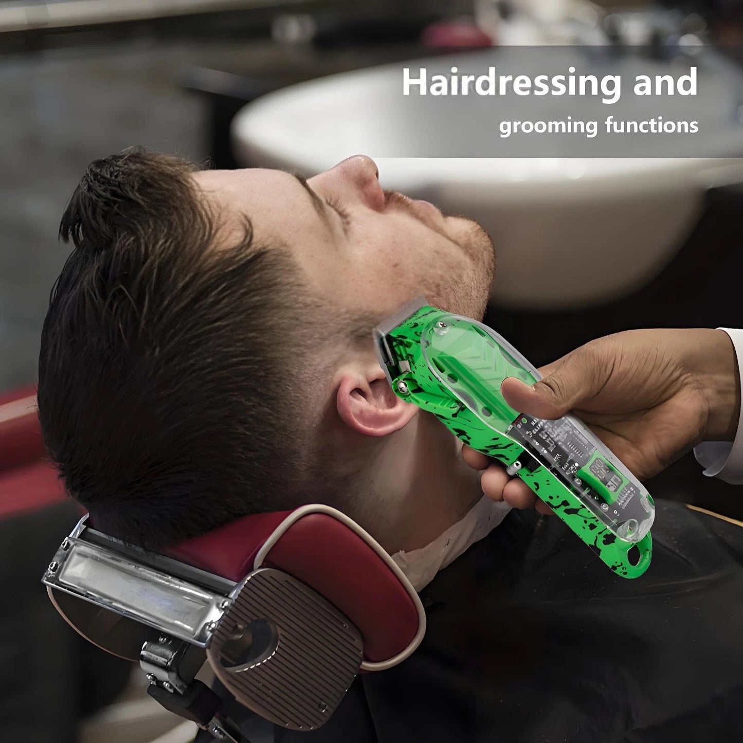 Hair Trimmer Kit for Men,Professional Barber Set Beard Green