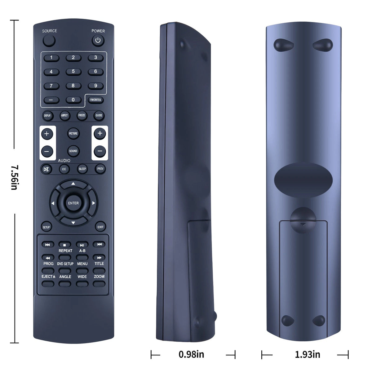 Remote Control For GPX TV TDE3282BP, TDE3282RP, TDE3282WP, TDE3253W