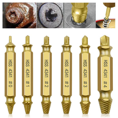 6*Damaged Screw Carbide Tip Extractor Drill Bit Broken Screw Bolt Remover Tool