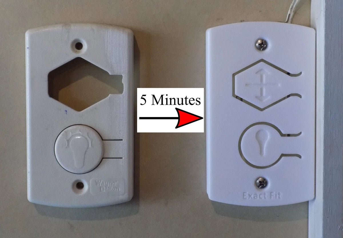 White Two Button Cover Plate - Fits Wayne Dalton Garage Door Wall Station...