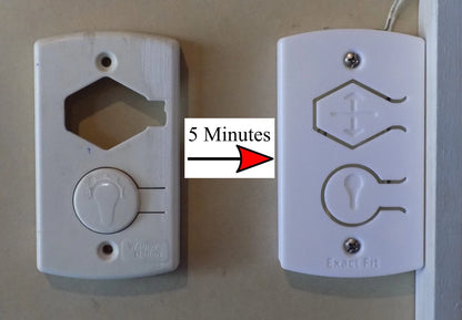 White Two Button Cover Plate - Fits Wayne Dalton Garage Door Wall Station...