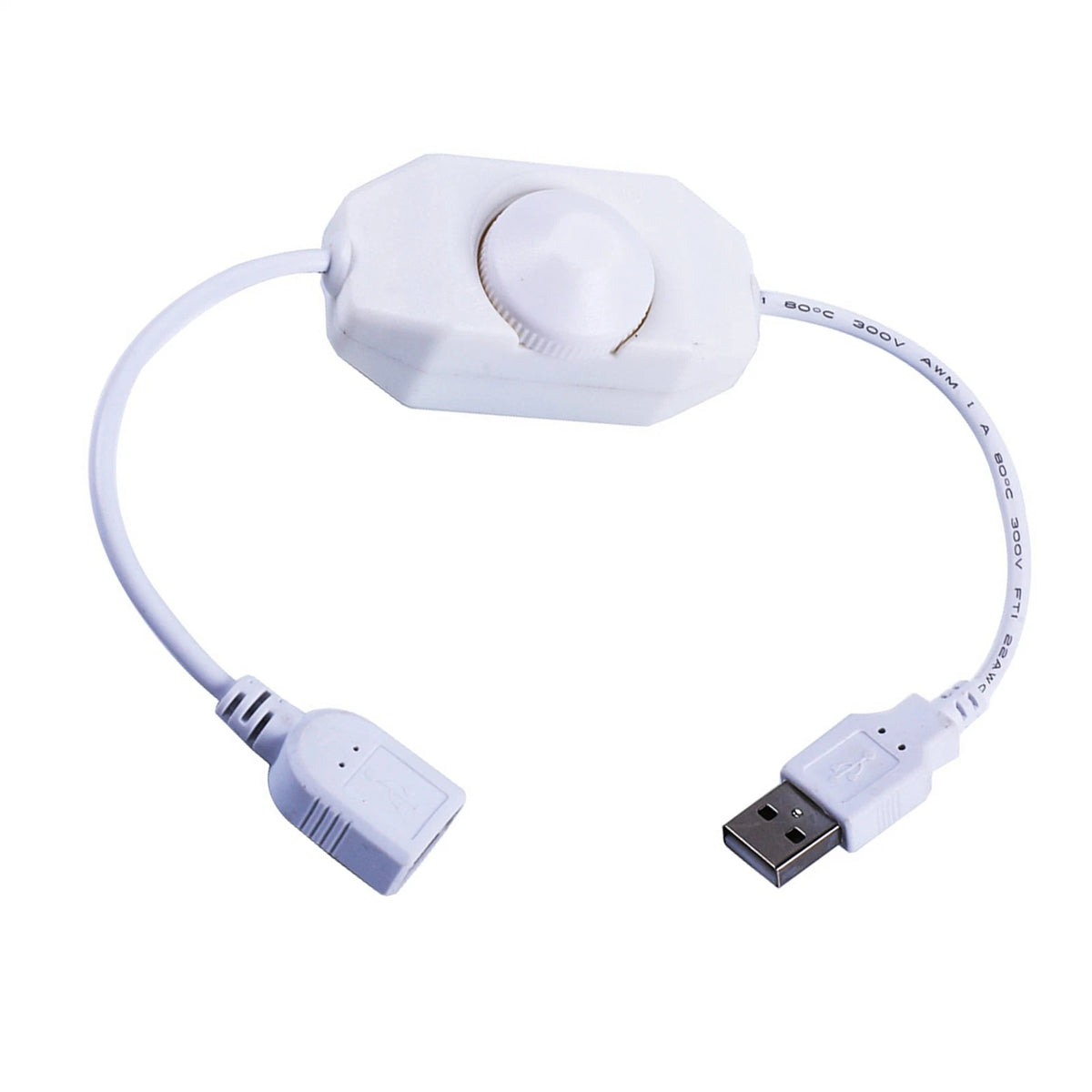 White 5V LED Knob Dimmer Rotary Brightness Controller For LED Strips Lights r
