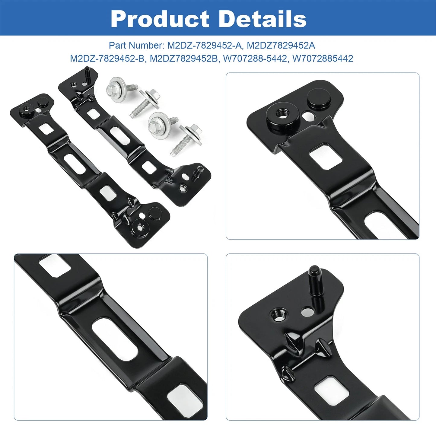 2Pcs Rear Soft Top Quarter Panel Reinforcement Bracket For Bronco 2021-2025