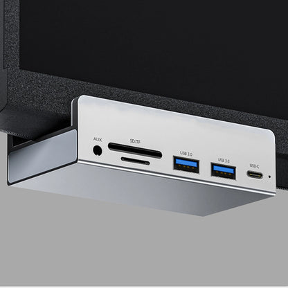 6 in 1 USB 3.0 Hub Clamp Adapter Aluminum USB Splitter for iMac/Laptop/PC