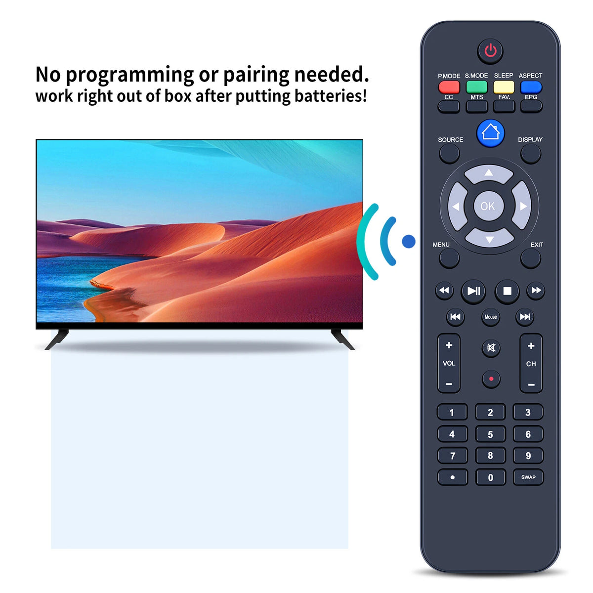 Remote Control For Mastertech E32D0A35 MT32SLIHTC1 Smart UHD 1080P LCD LED TV