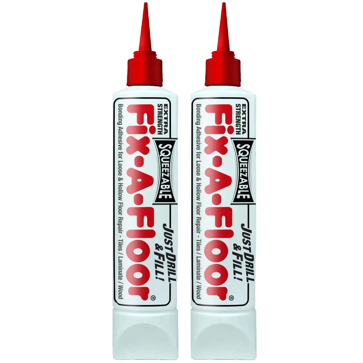 Pack of 2 - The  Fix-A-Floor Squeezy All-in-One Repair Adhesive White