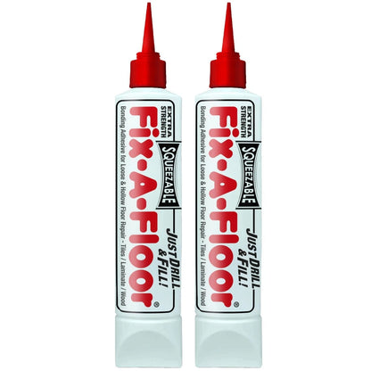 Pack of 2 - The  Fix-A-Floor Squeezy All-in-One Repair Adhesive White