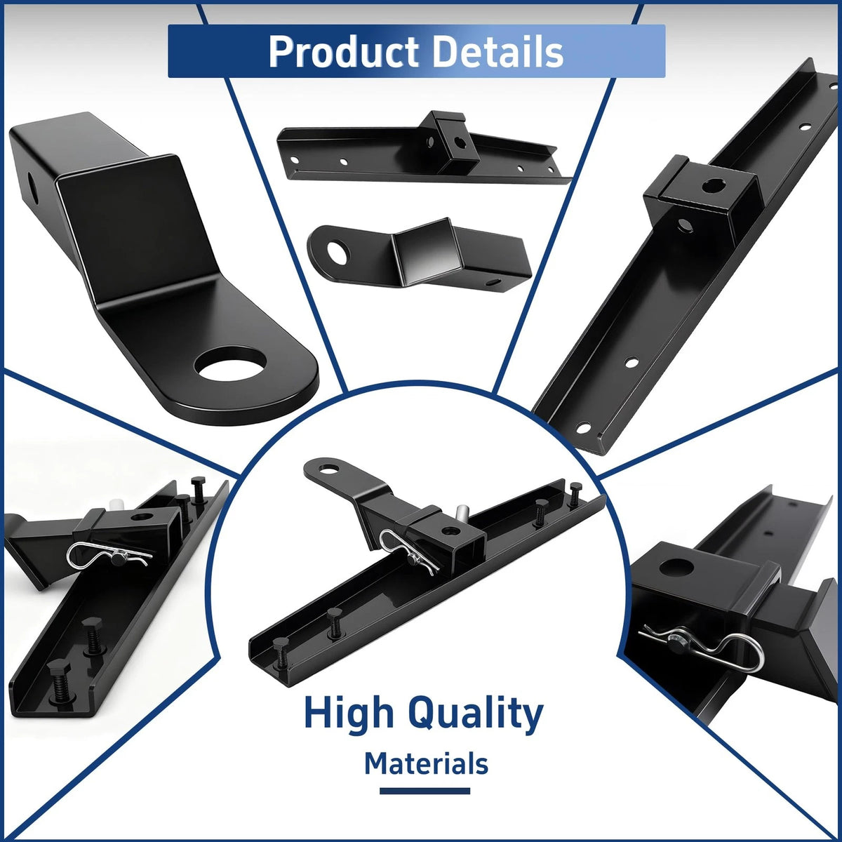 MIXOPOLY Golf Cart Trailer Hitch for EZGO TXT/Medalist Gas and Electric Black