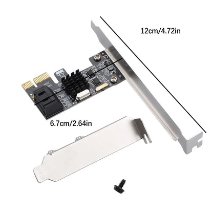ASM1061 SATA3.0 2-Port SATA III Expansion Controller Adapter Card 6G