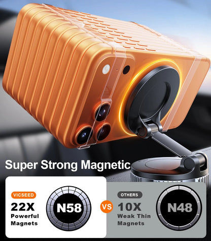 VICSEED Ultimate for Magsafe Car Mount [98+LBS Strongest Suction] 360° Black