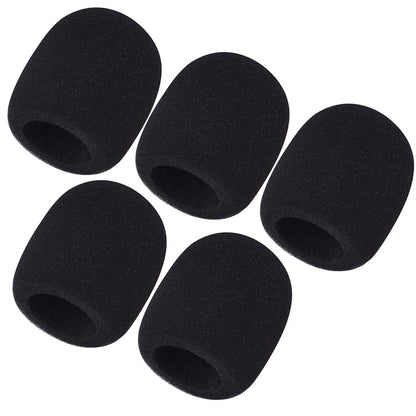 Mudder 5 Pack Foam Mic Cover Handheld Microphone Windscreen 171.5 cc, Black