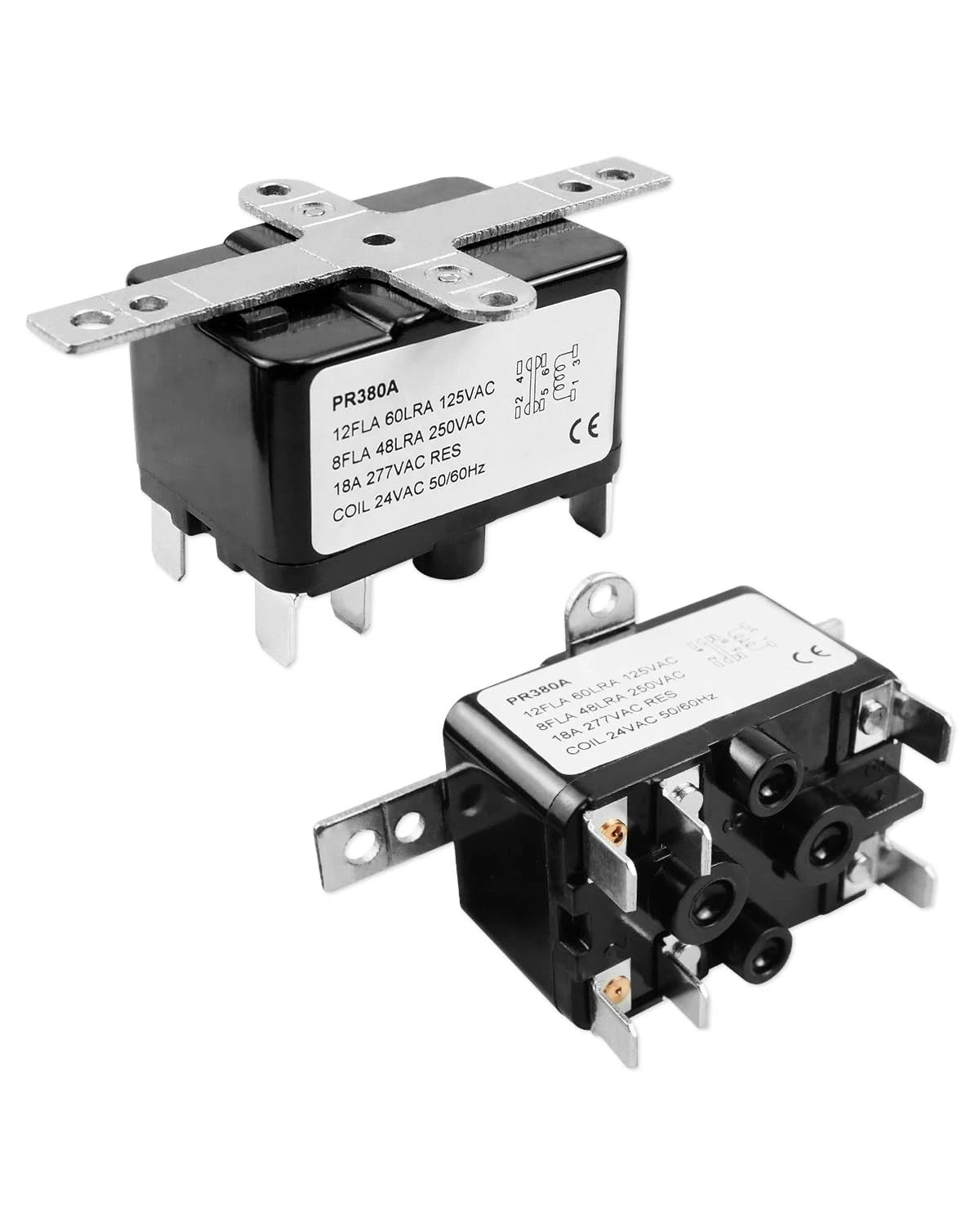 2 Pack 24V Fan Relay AC Switch SPST Fit for Control HVAC Coleman Furnace...