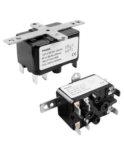 2 Pack 24V Fan Relay AC Switch SPST Fit for Control HVAC Coleman Furnace...