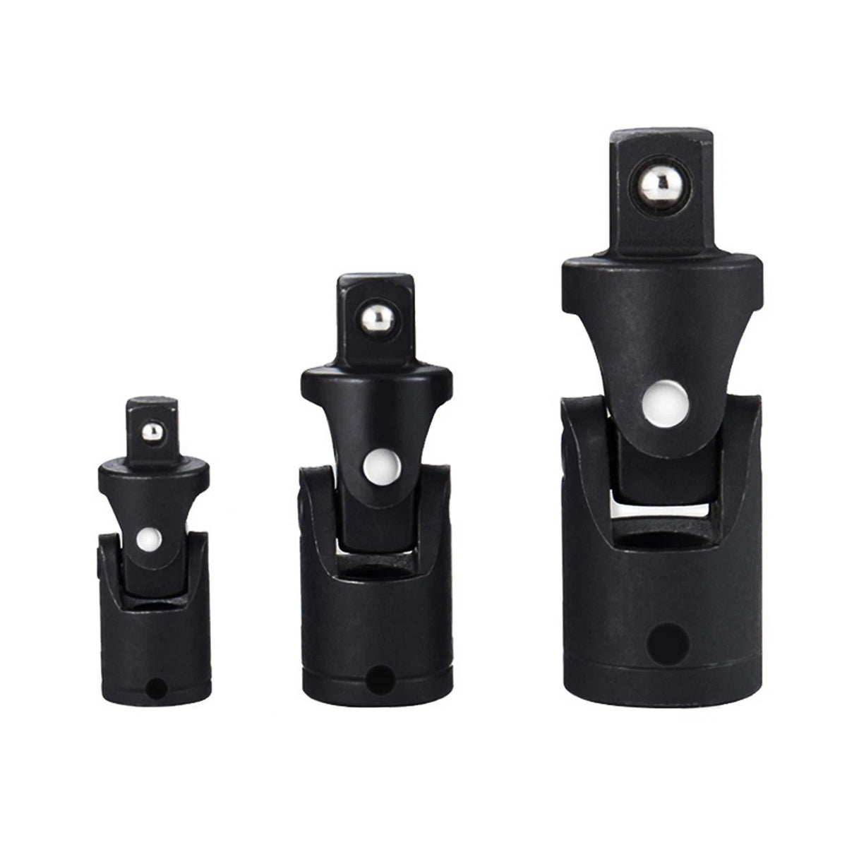 3Pack 1/4" 3/8" 1/2" Drive Swivel Impact Universal Joint Socket Set Adapter Tool